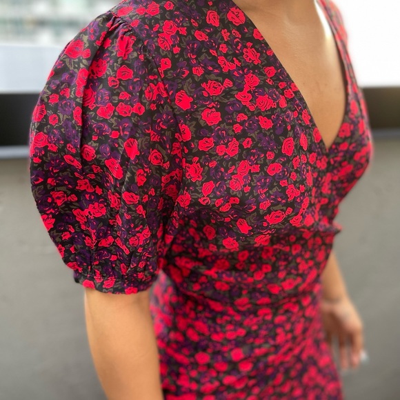 NWOT Sumaia Wrap Midi Dress Uma Floral Print - Picture 5 of 14